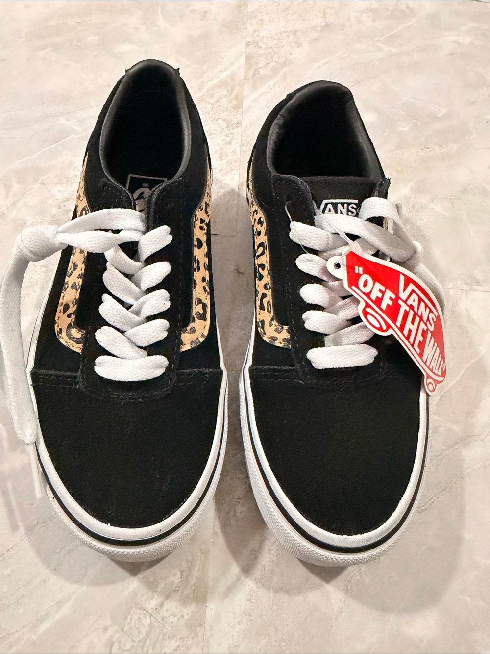 Vans Black Sneakers with White Size Label